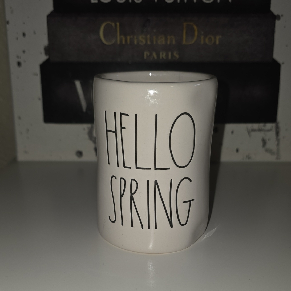 Rae Dunn Cream 'Hello Spring' Candle In PINK PEONY